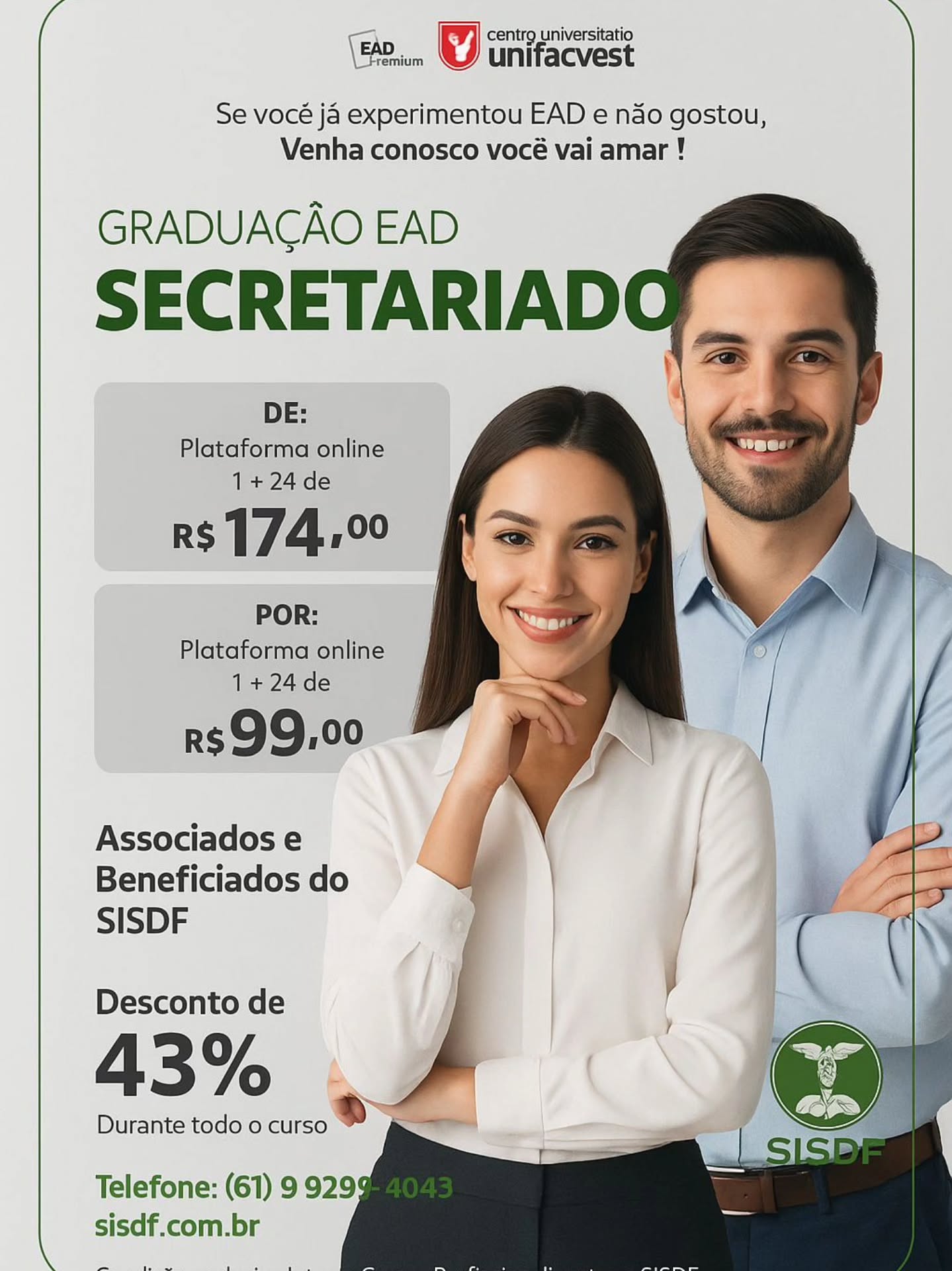 Leia mais sobre o artigo SISDF e Integra Cursos: Promoção de Outubro da Graduação em Secretariado